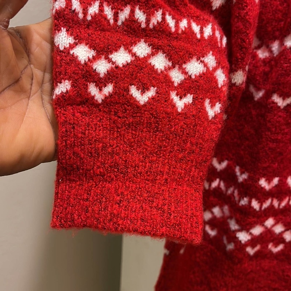NWT MERRY X-MAS long Sleeve Red Sweater. - Picture 8 of 8